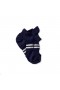 Navy White Tracksmith Merino No Show Sock