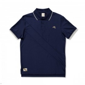 Navy Tracksmith Van Cortlandt Polo Men's Shirts