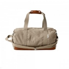 Beige Tracksmith Club Duffel Bags