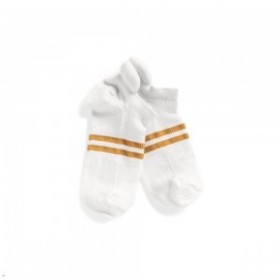 White Gold Tracksmith Merino No Show Sock