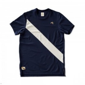 Navy White Tracksmith Van Cortlandt Men's Tee