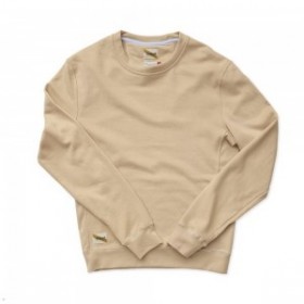 Khaki Tracksmith Trackhouse Midweight Crew Men's Sweatshirt