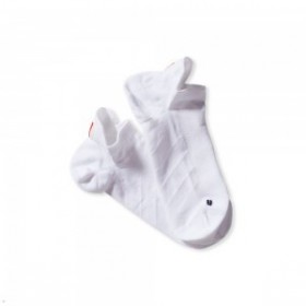 White Tracksmith Speed No Show Sock