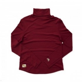 Burgundy Tracksmith Fells Turtleneck Women's Base Layer