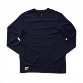Navy Tracksmith Session Long Sleeve Men's Shirts