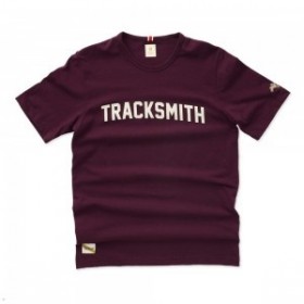 Burgundy White Tracksmith Grayboy Men's Tee