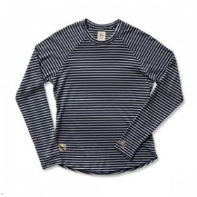 Navy White Tracksmith Horizon Long Sleeve Women's Shirts
