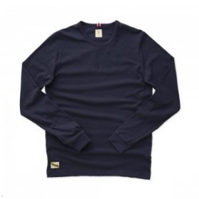 Navy Tracksmith Grayboy Long Sleeve Men's Shirts