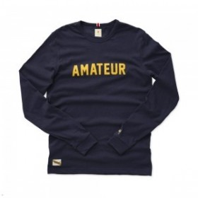 Navy Tracksmith Grayboy Long Sleeve Amateur Women's Shirts