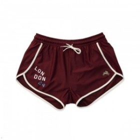  Burgundy Tracksmith London női rövidnadrág