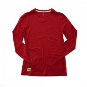  Piros Tracksmith Harrier hosszú ujjú női ingek