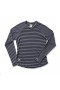  Magliette da donna a maniche lunghe Tracksmith Horizon bianche e blu navy