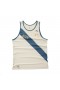  Hvit blå Tracksmith Boston singlet for menn