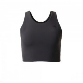  Czarne damskie bluzki Tracksmith Turnover Crop