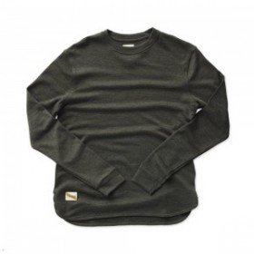  Olive Tracksmith Downeaster Crew za muškarce srednji sloj