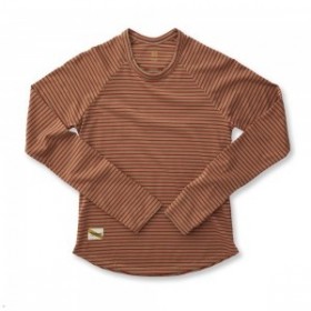  Bruine Tracksmith Horizon Lange Mouw Dames Shirts