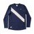 Chemises à manches longues pour hommes Tracksmith Van Cortlandt bleu marine et blanc