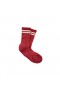  Rot-weiße Tracksmith-Merino-Röhrensocken