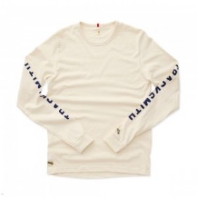  Weiße, marineblaue Tracksmith Grayboy Langarmshirts für Damen
